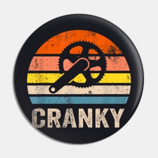 Cranky Sun Bicycle Lovers Cycling Cranky Pin