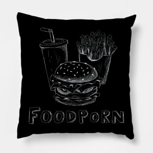 Foodporn Burger Menu Pillow