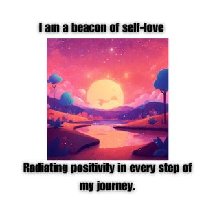 I am a beacon of self-love, radiating positivity in every step of my journey T-Shirt