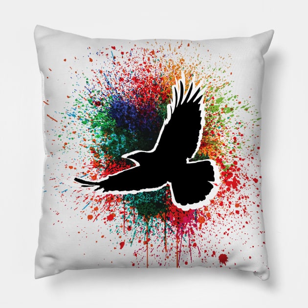 Splash of Midnight Pillow by NerdWordApparel