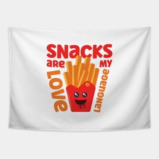 Snacks are my love language Tapestry