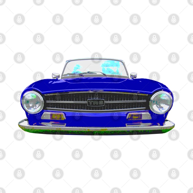 Triumph TR6 1970s classic British sports car blue by soitwouldseem