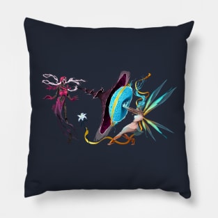 fear courage battle astral realms Pillow