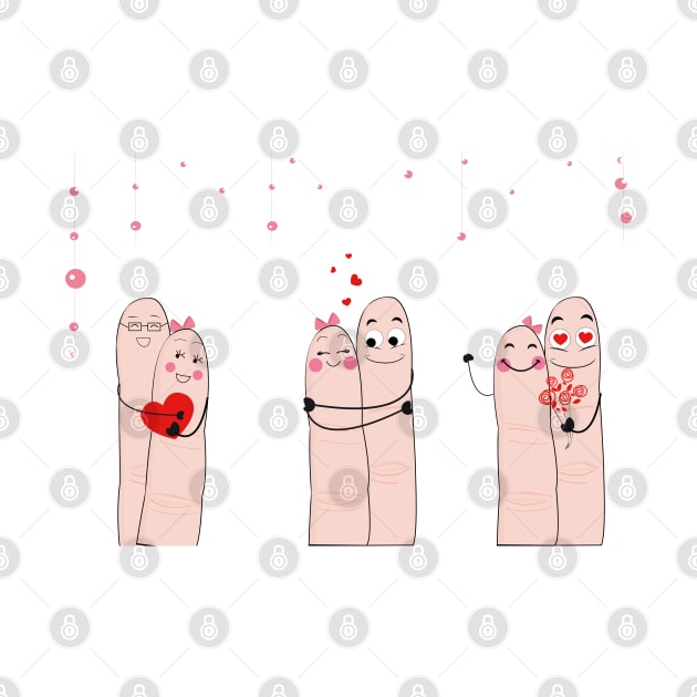 Funny finger couple valentine day by GULSENGUNEL