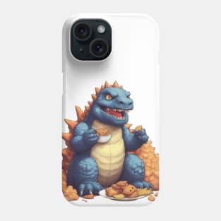 Godzilla eating snack Phone Case