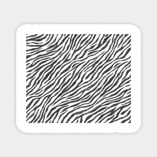 Savage Distressed Grey and White Tiger Pattern Animal Print Wild Safari Magnet