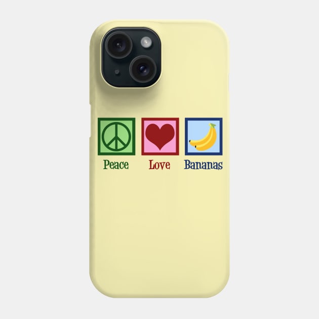 Peace Love Bananas Phone Case by epiclovedesigns
