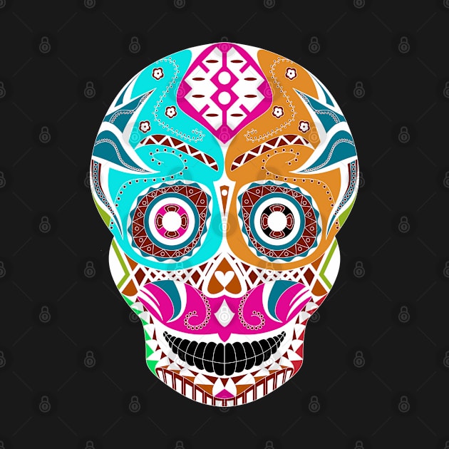 kawaii mexican skull in ecopop catrina of the death smile art by jorge_lebeau
