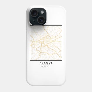 PRAGUE CZECH REPUBLIC CITY STREET MAP ART Phone Case