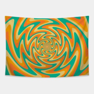 Retro Wavy 70s Abstract art Tapestry