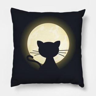 Cat on the Moon Pillow