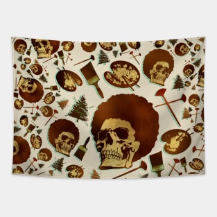 Skulls Trees and Art Tapestry