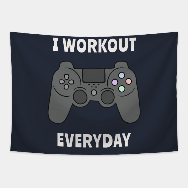 I Workout Everyday Tapestry by n23tees