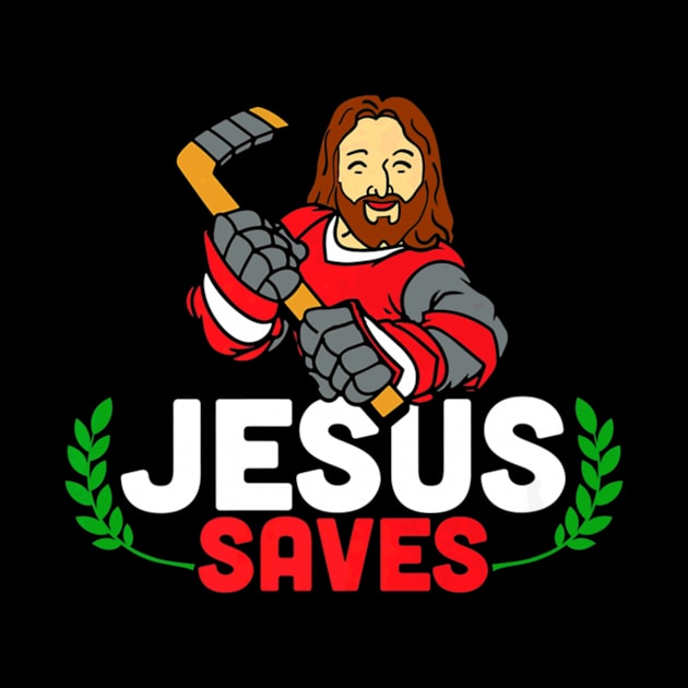 Saves Goalie Ice Hockey Jesus Christ by Makayla Sketch