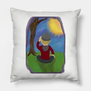 Portal to summertime Pillow