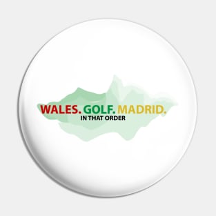 Wales Golf Madrid Pin