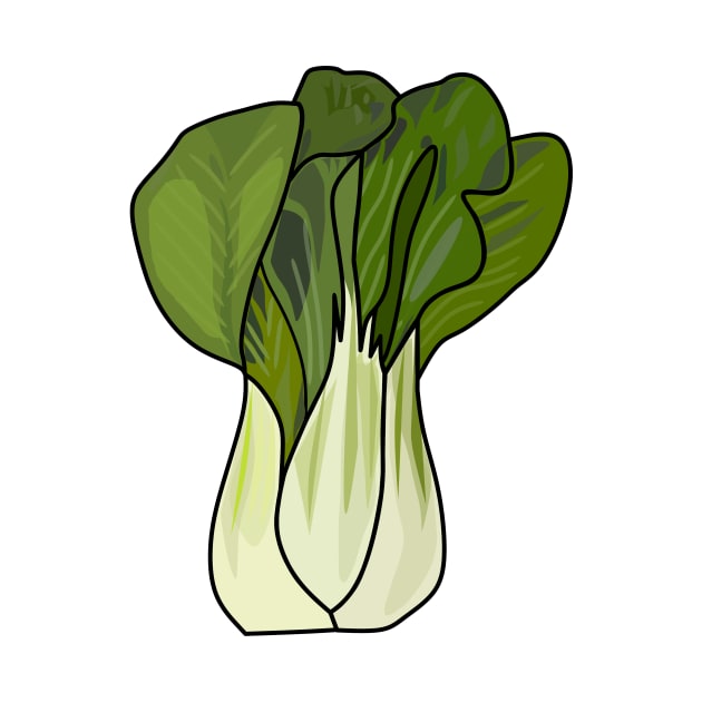 Bok choy cartoon illustration by Miss Cartoon