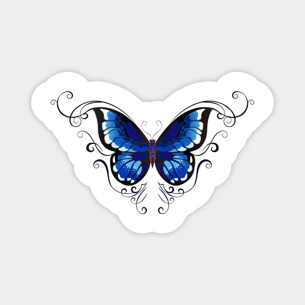 Tattoo Blue Butterfly ( Butterflies ) Magnet by Blackmoon9