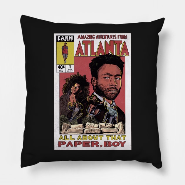 Amazing Adventures From Atlanta Pillow by Peter Katsanis Art