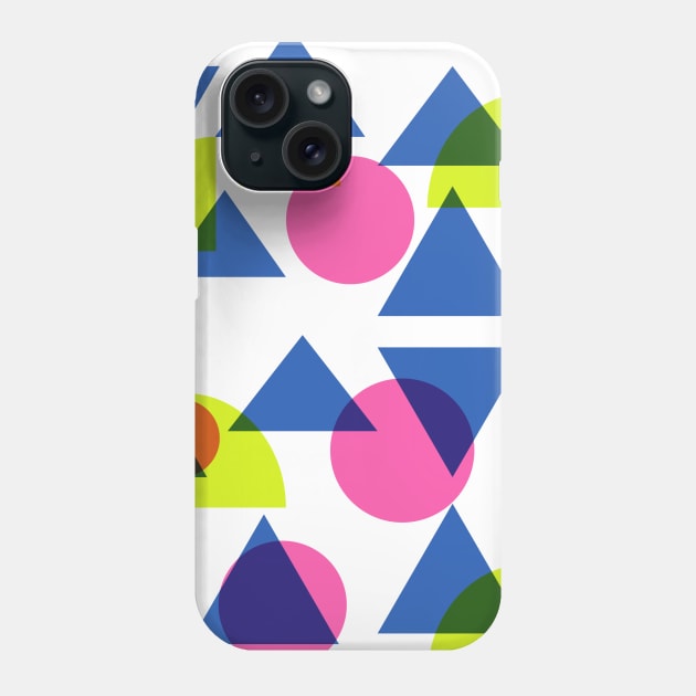 Simple 90s Shapes in Neon Colors Phone Case by ApricotBirch