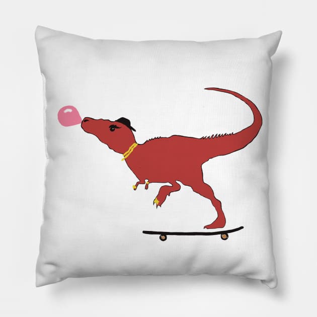 Tyrannosaurus Skate Pillow by Manitarka