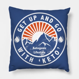 Keto Mountains Tee Shirt and Product Design Pillow