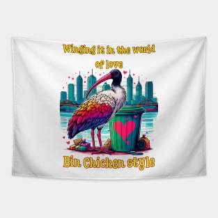 valentine bin chicken Tapestry