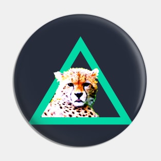 Cheetah in Triangle Pin