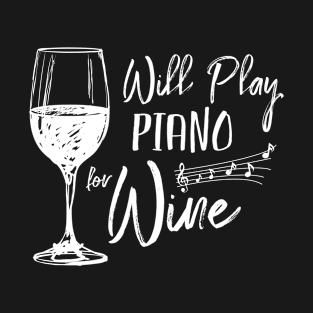 Funny Wine & Piano T-Shirt