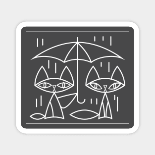 Peculiar Cats (clean lines, for dark clothing) Magnet