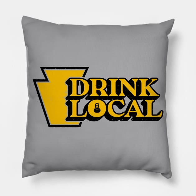 Drink Local Steeltown Pillow by HopNationUSA