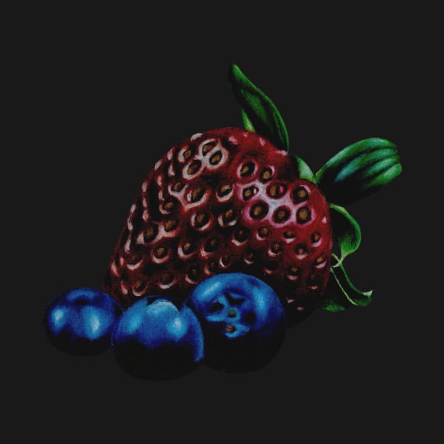 Strawberry and blueberries by alexgraybergh