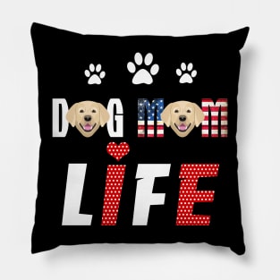 Labrador Mom Life Patriotic America 4Th Of July Pillow