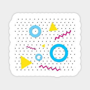 90s Pop art geometric dots fun pattern Magnet