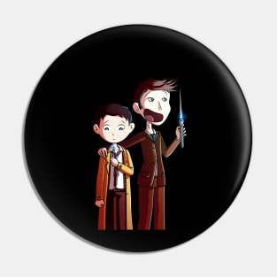 Castiel and The Doctor Pin