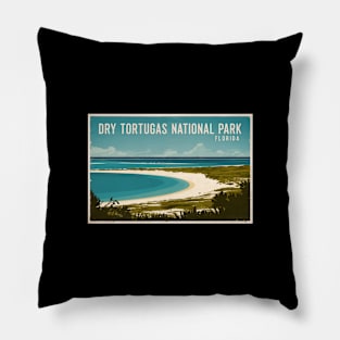 Dry Tortugas Vintage Landscape Pillow