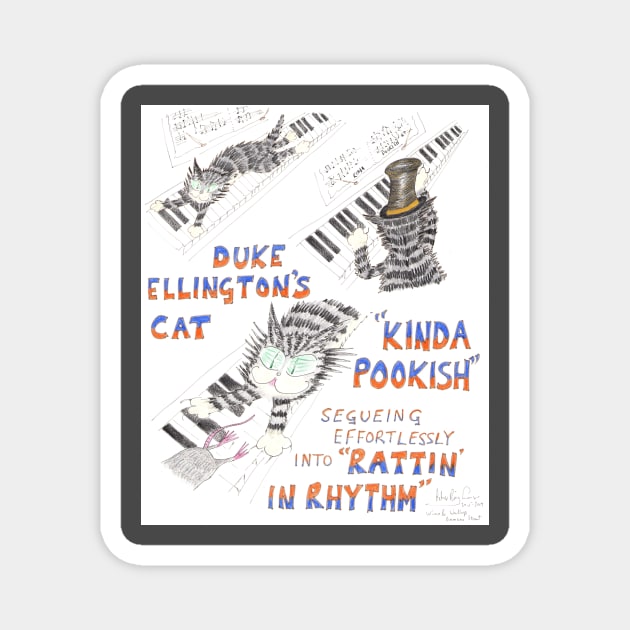 Jazz Cat Tribute Duke Ellington Magnet by MrTiggersShop