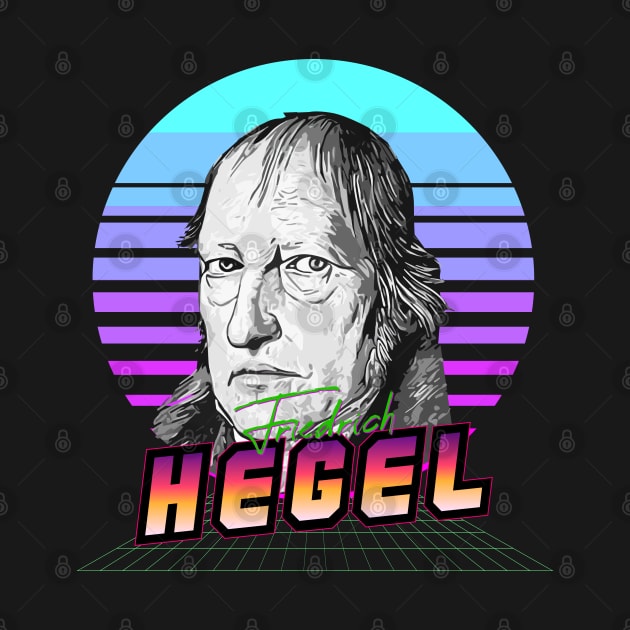 Georg Wilhelm Friedrich Hegel portrait - space synthwave retro by vlada123