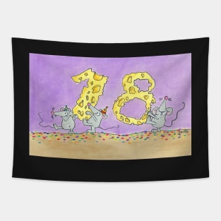 18th Birthday Mice Tapestry