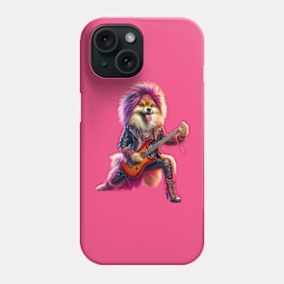 Big fur glam rock dog Phone Case