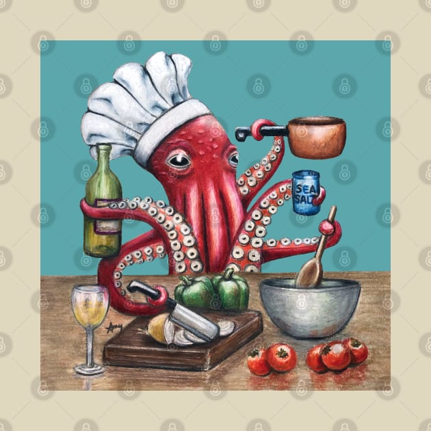 "OctoChef" - OctoKick collection by GardenPartyArt