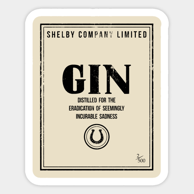 Shelby Company Limited Gin Label Peaky Blinders - Peaky Blinders - Sticker