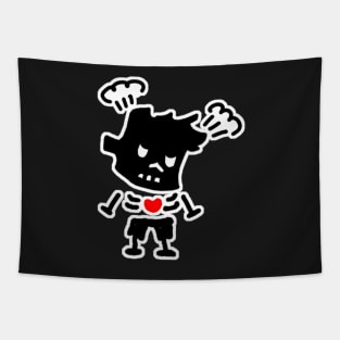 angry zombie boy Tapestry