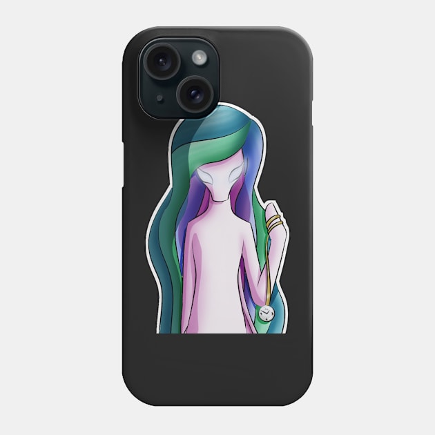 Princess Celestia - Fanart - half body Phone Case by Aleina928