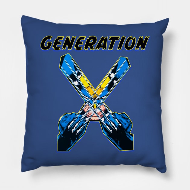 Gen X goes hard Pillow by Bashiri74