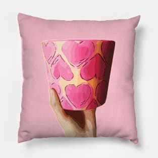 plant love pot Pillow