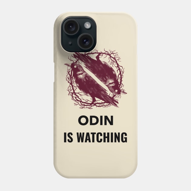 Odin Is Watching Phone Case by Ashen Goods