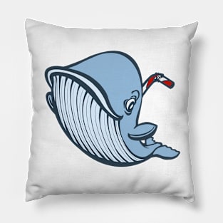 Whale with a Straw or Save Our Oceans! Pillow