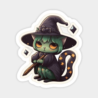 Cute little witchy cat Magnet