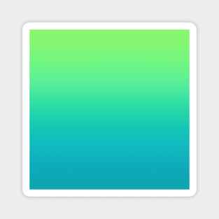 Lime Green to Teal Blue Gradient Magnet